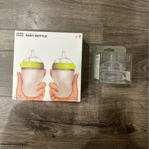 2 Como Tomo Bottles w/ Replacement Nipples